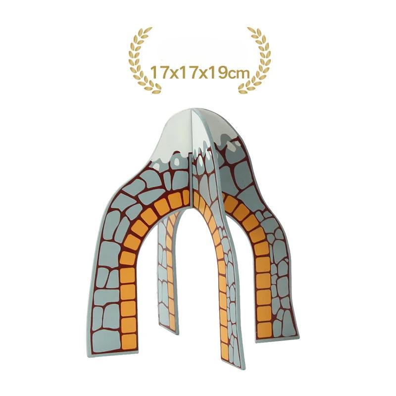 Новый небольшой туннель для поезда в пещере, строительный блок, аксессуары для треков, детские деревянные треки, совместимые игрушки S8