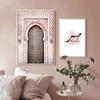 Плакат с исламской мечетью, цветочные ворота, современная картина на холсте, мусульманские постеры и принты, настенные художественные фотографии для гостиной, домашний декор