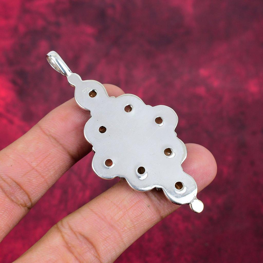 Подвеска с цитрином, ювелирные изделия из стерлингового серебра 925 пробы с драгоценными камнями, подвеска ручной работы, на День Благодарения