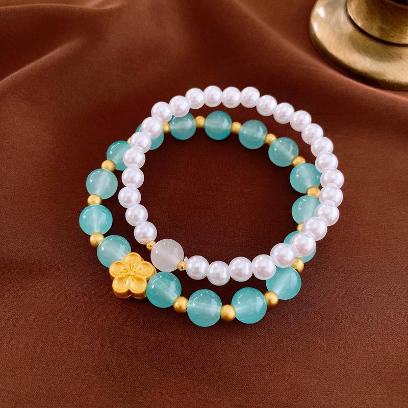 Женский роскошный браслет из натурального камня с бусинами, лидер продаж 2024 года - этнический китайский стиль