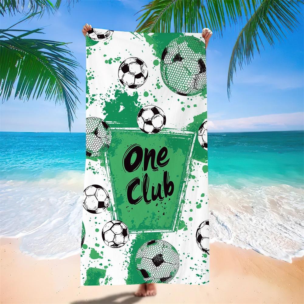 Water-Absorbing Portable Adult Football Beach Towel European, American And South American Bath Towel Digital Printing Factory