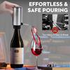Electric Wine Aerator Pourer Automatic Wine Dispenser Pump with Retractable Tube for One-Touch Instant Oxidation Smart Wine Aerator Decanter for
