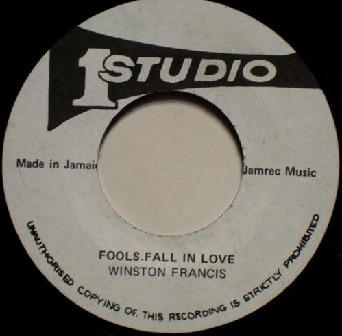 7inch Record WINSTON FRANCIS Fools Fall In Love NONE Studio One Jamaica Reggae Ska Dub Used