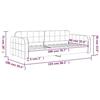 VidaXL Daybed Light Grey 90x200 Cm Velvet 354058