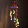 Handcrafted Decorative Wall/Door/Window Hanging Bells Decorative Showpiece - 49 Cm  (Brass, Paper Mache, Multicolor)
