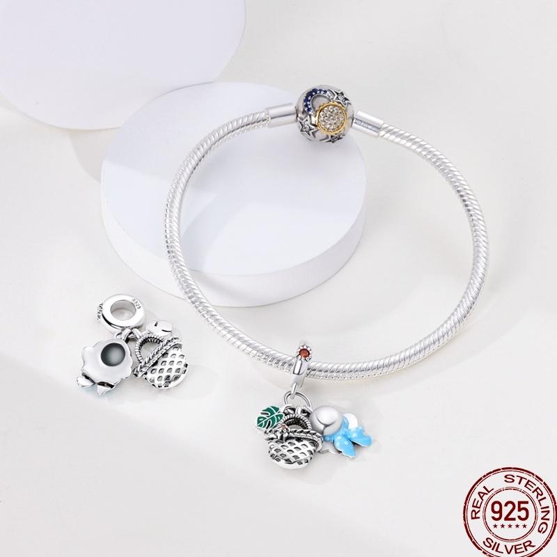 Медный пляж Океанский отпуск Напиток Шарм Морская звезда Бусины Подходят для Пан Оригинальный браслет Сделай сам Праздничные украшения Подарок