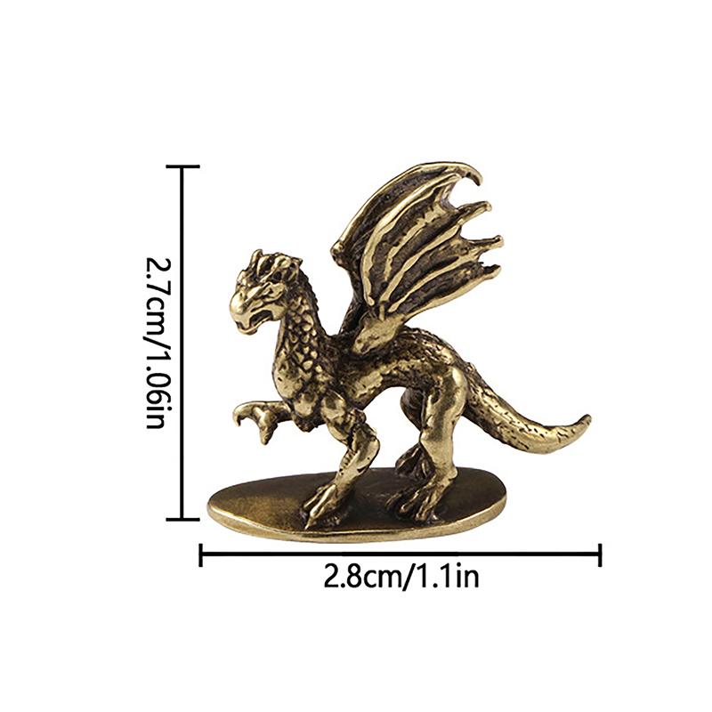 Твердая медная статуэтка птерозавра дракона в стиле Варкрафт, настольное украшение, фигурки мифических зверей, ретро-украшение для дома в стиле фэн-шуй
