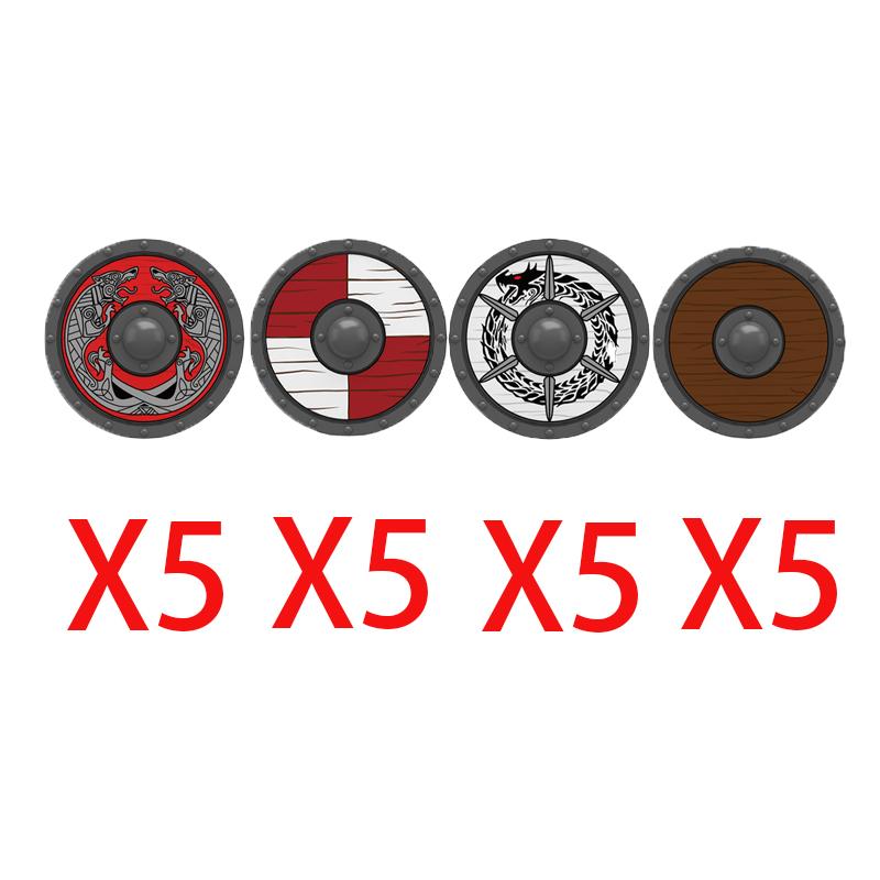 MOC Средневековые Строительные Блоки Персонаж Рыцарь Воин Набор Аксессуаров Шлем Наплечники Щит Лук Стрела Кирпич Подарок Игрушка X022