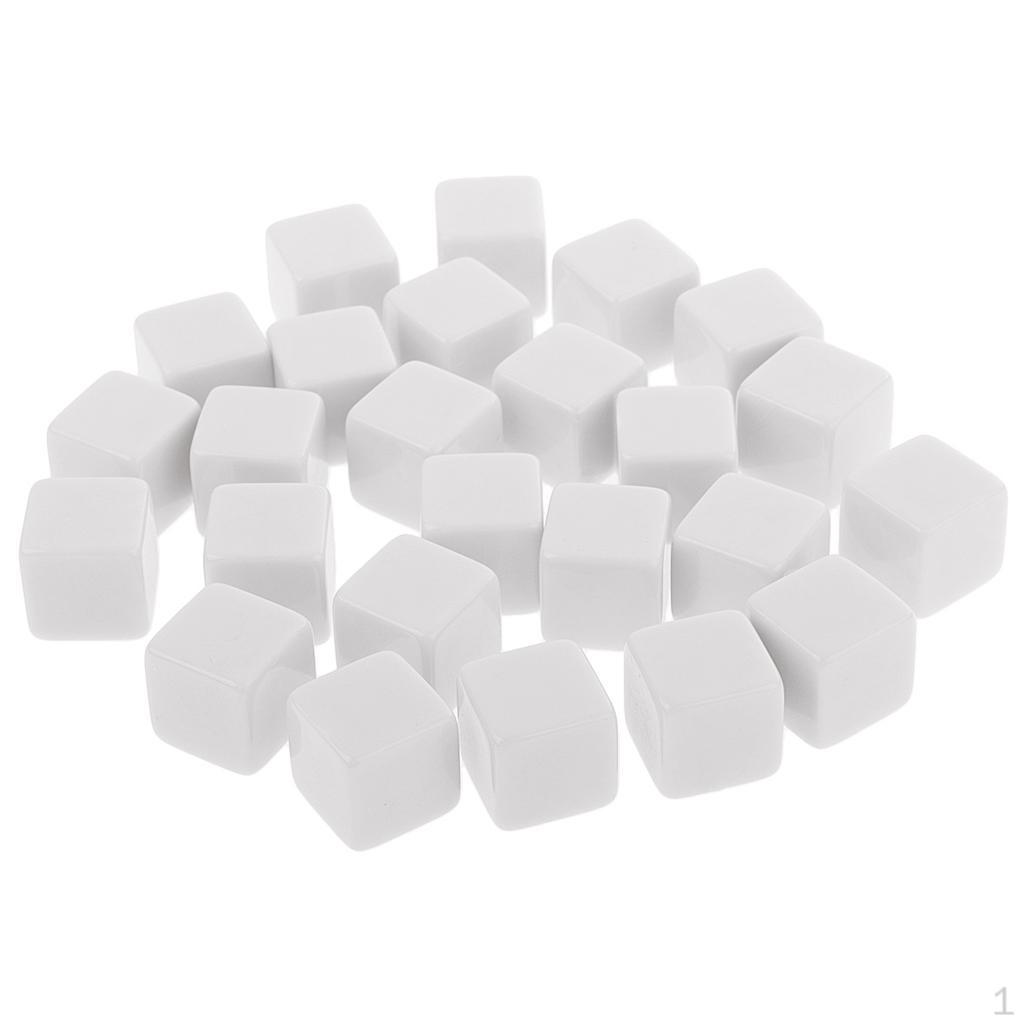 25 Pieces Square Edge D6 Six Sided RPG Gaming Gift