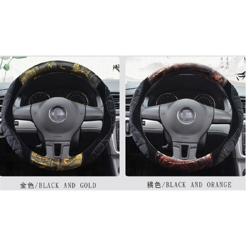 Новая универсальная короткая плюшевая оплетка на руль, флокированная, для автомобильной ручки, теплая и нескользящая