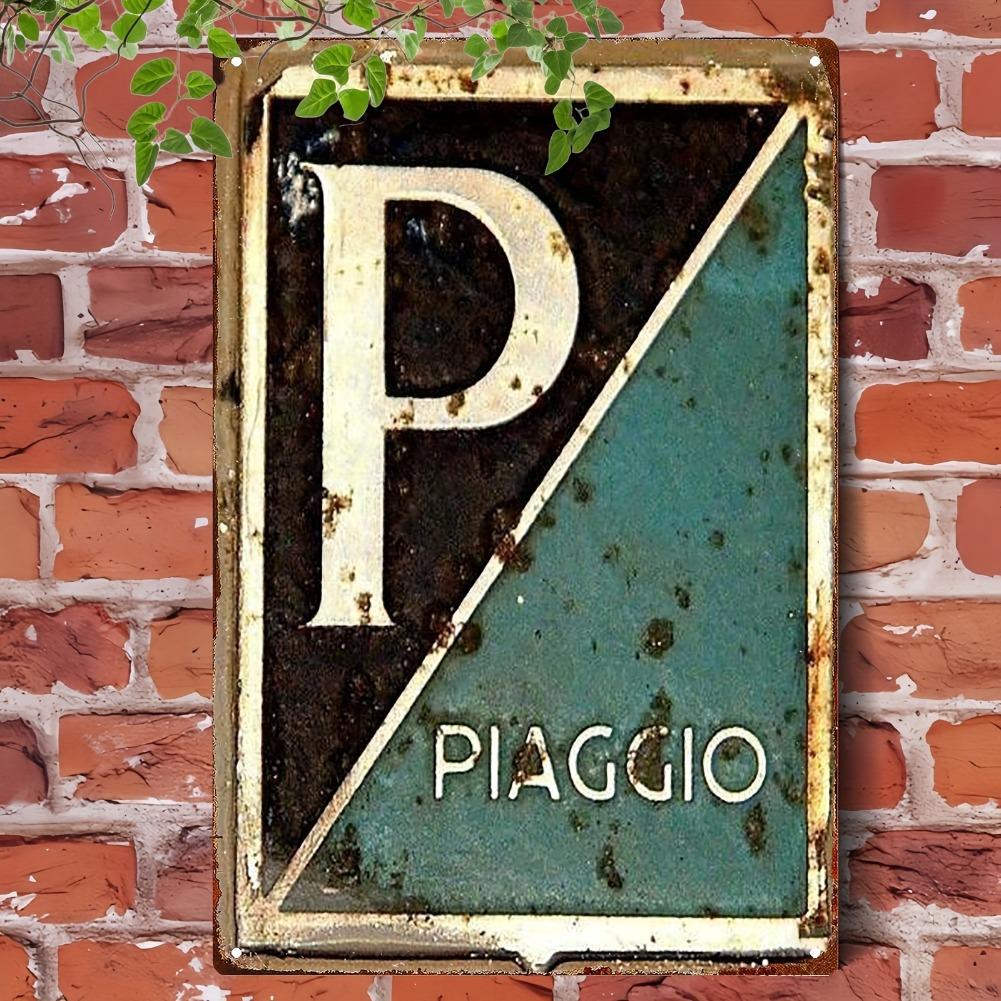 DORA Tin Sign D Flat Vintage Piaconcino Metal Sign Plaque x Inch Rustic Iron Wall Decor with P and Letter P Design Ideal for Bedroom