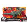 Mattel Мир Юрского Периода Аллозавр Фигурка для Детей Динозавр от 4 лет и JLF33 Повреждена! Светящаяся в темноте игрушка, прибл.. Длина 36,7 см, Вверх, Зеленый,