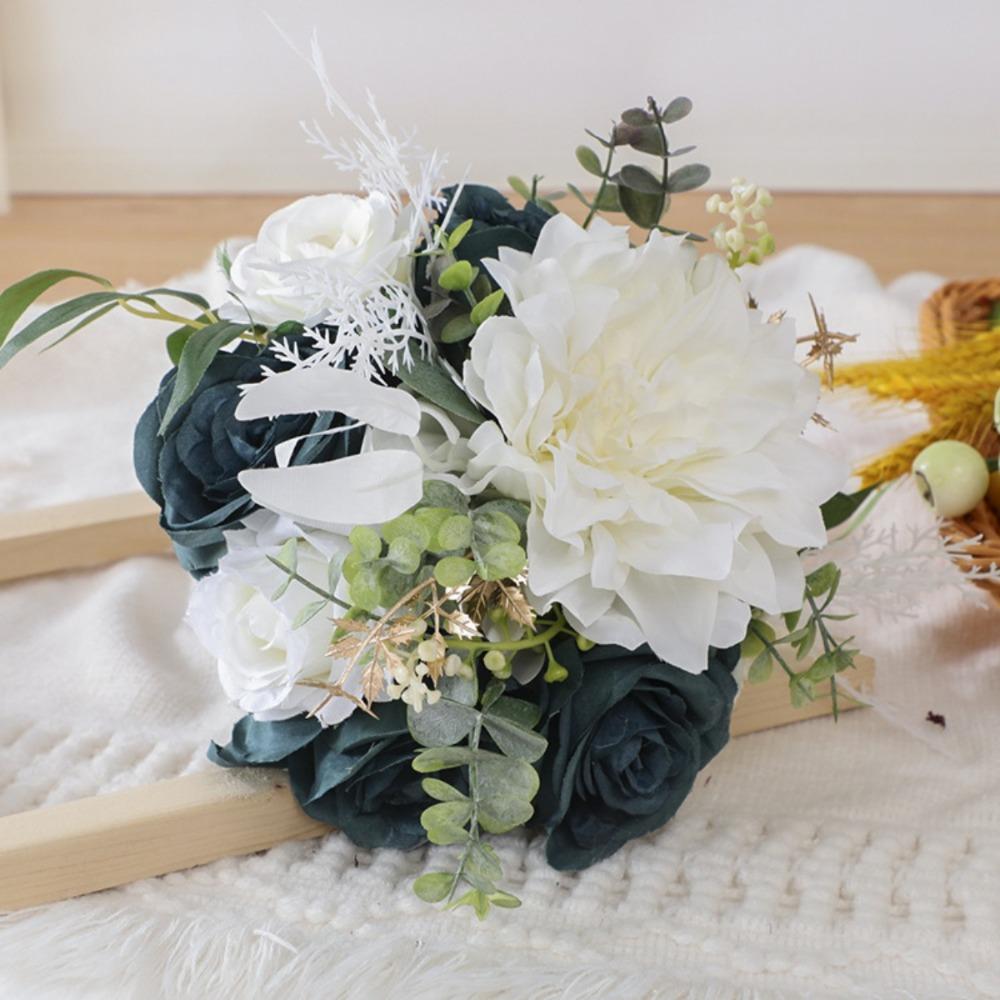 Искусственные цветы Искусственный букет цветов Шелковый цветок Свадебные букеты Искусственная роза Для бросания рукой Ваза Украшение для цветочной композиции на обеденный стол