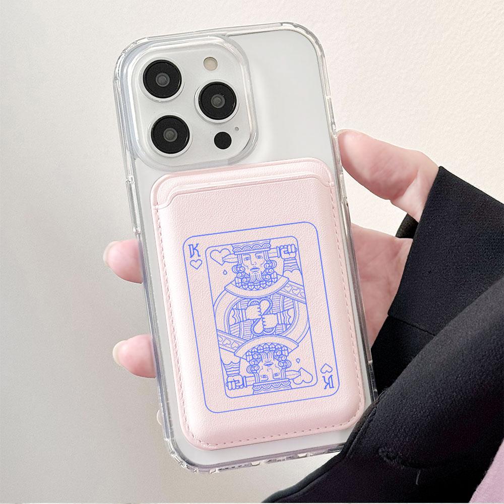 Дизайн с игральными картами Для кошелька MagSafe Магнитный держатель для карт Чехол для телефона Для iPhone 16 13 16 15 12 14 17 Pro Max Чехол 16E 15 Plus Чехол
