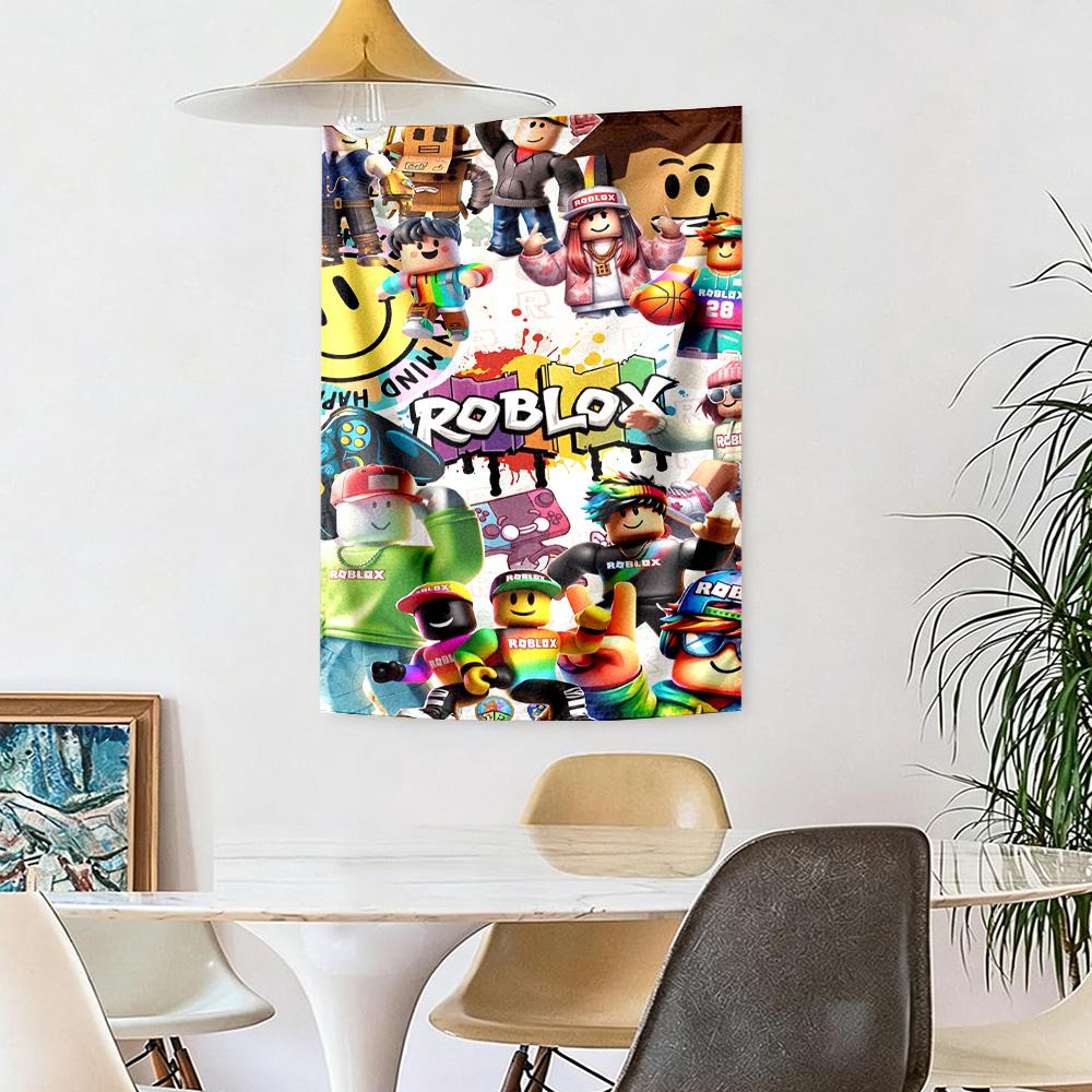 Roblox Wall Decor Tapestry Art For Pet Memorial Birthdaywedding Party Backdrop Family Gift