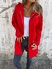 Autumn and Winter Solid Color Casual Zipper Hooded Jacket Jacket