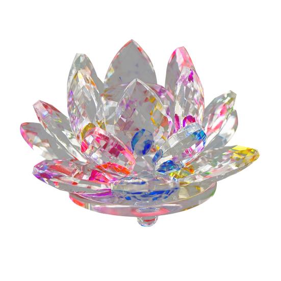 Artificial Quartz Crystal Party Decor Lotus Flower Figurine Wedding Souvenir