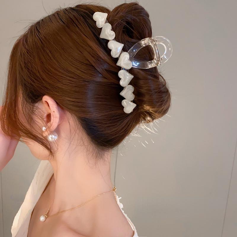 Винтажные желе-заколки для любви, большие заколки для волос в форме краба, заколки для волос, зажим для хвоста, модные аксессуары для головного убора с когтями для девочек