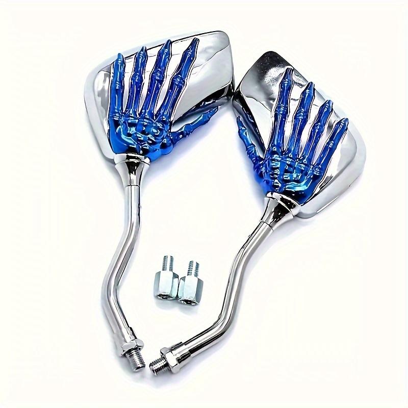 Универсальный мотоцикл скутер хром высокое разрешение скелет руки коготь боковые зеркала заднего вида для мотоцикла электровелосипеда квадроцикла