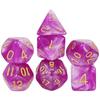 Набор из 7 игральных костей DND Polyhedral Dice, разноцветные с блестками, D4 D6 D8 D10 D% D12 D20 для настольных игр DND TRPG, развлекательных игр для вечеринок