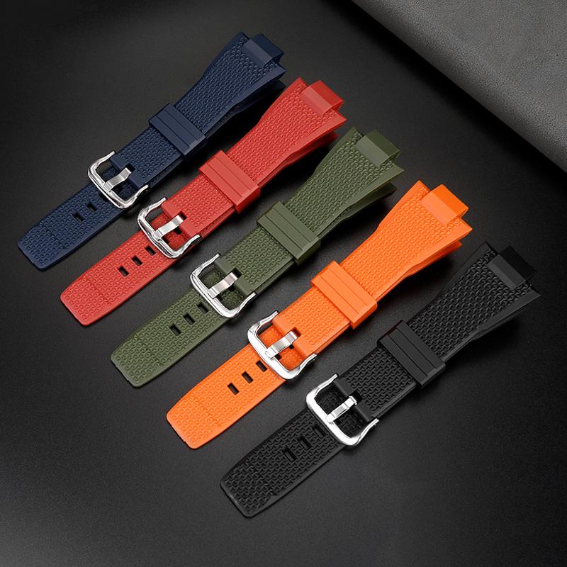 Для Casio Steel Heart GST-B400 GST-B400D/BD/AD Серия GST B400 Модифицированный Резиновый Силиконовый Ремешок для Часов Водонепроницаемый Ремешок