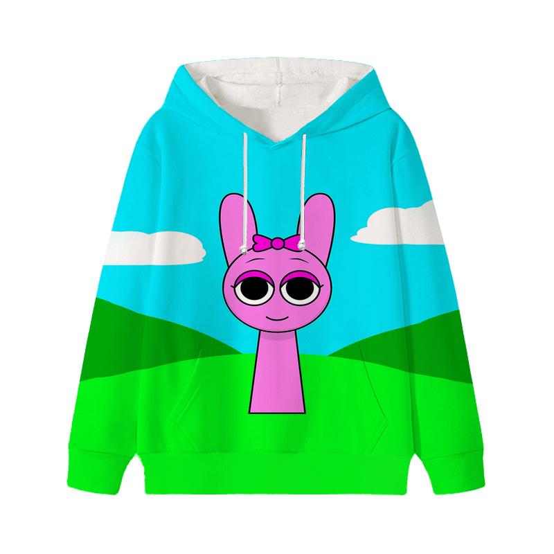 Sprunki Incredibox Hoodie Cartoon Game Children's Cute Children Autumn Sweatshirt Manga Clothes Kid Girl Boy Top Hoody Hoodies