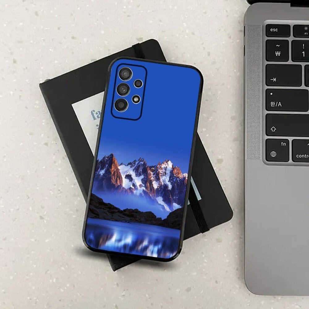 Водопад природа Деревья корабль Чехол для телефона для Samsung Galaxy A13,A21s,A22,A31,A32,A52,A53,A71,A80,A91 Мягкий черный чехол