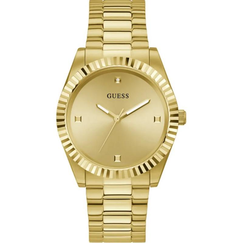 Guess Мужские кварцевые часы Connoisseur Gold из нержавеющей стали GW0542G2