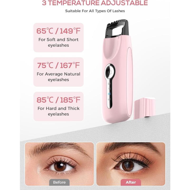 2024 Новый 5D Push нагреваемый щипцы для завивки ресниц с 3 температурами и 8-секундным быстрым нагревом микро/профессиональная/матовая текстура для четкой завивки каждый раз