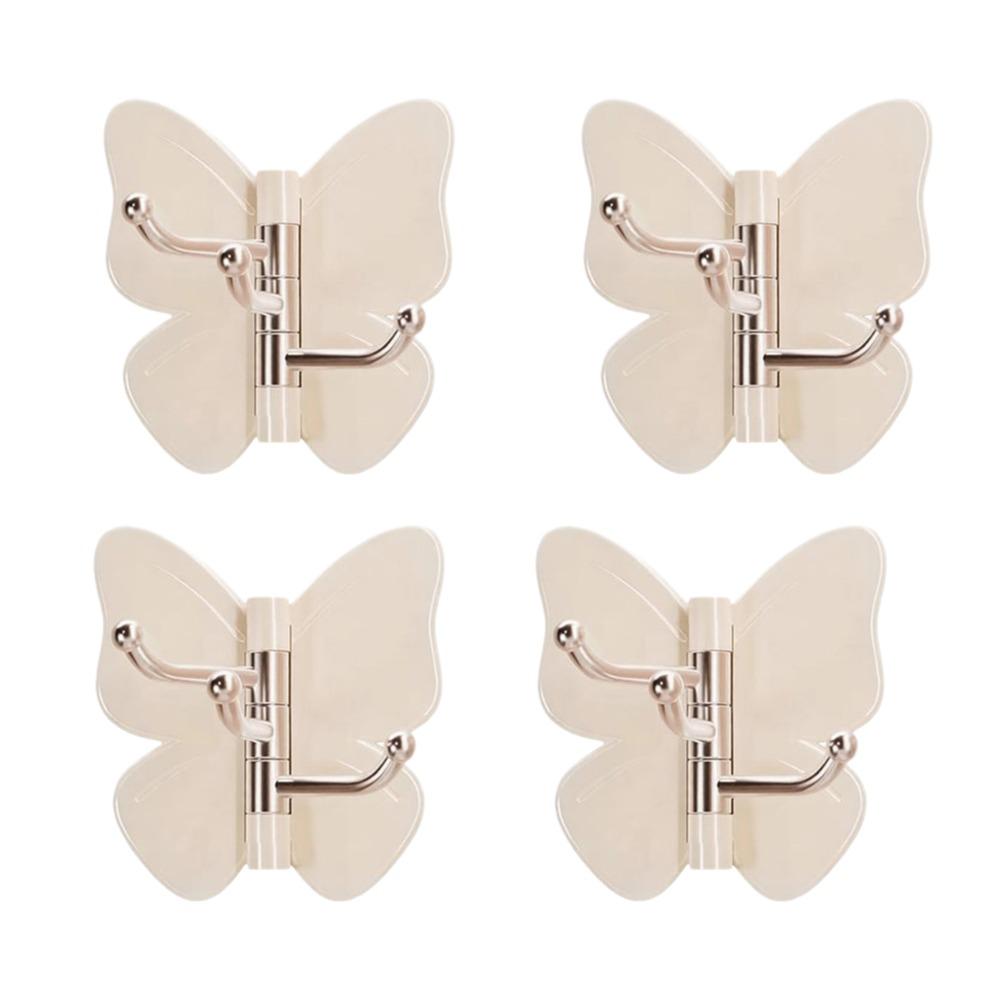 1/4PCS Self Adhesive Rotating Wall Hook Waterproof Adhesive Wall Hook Kitchen Bathroom Storage