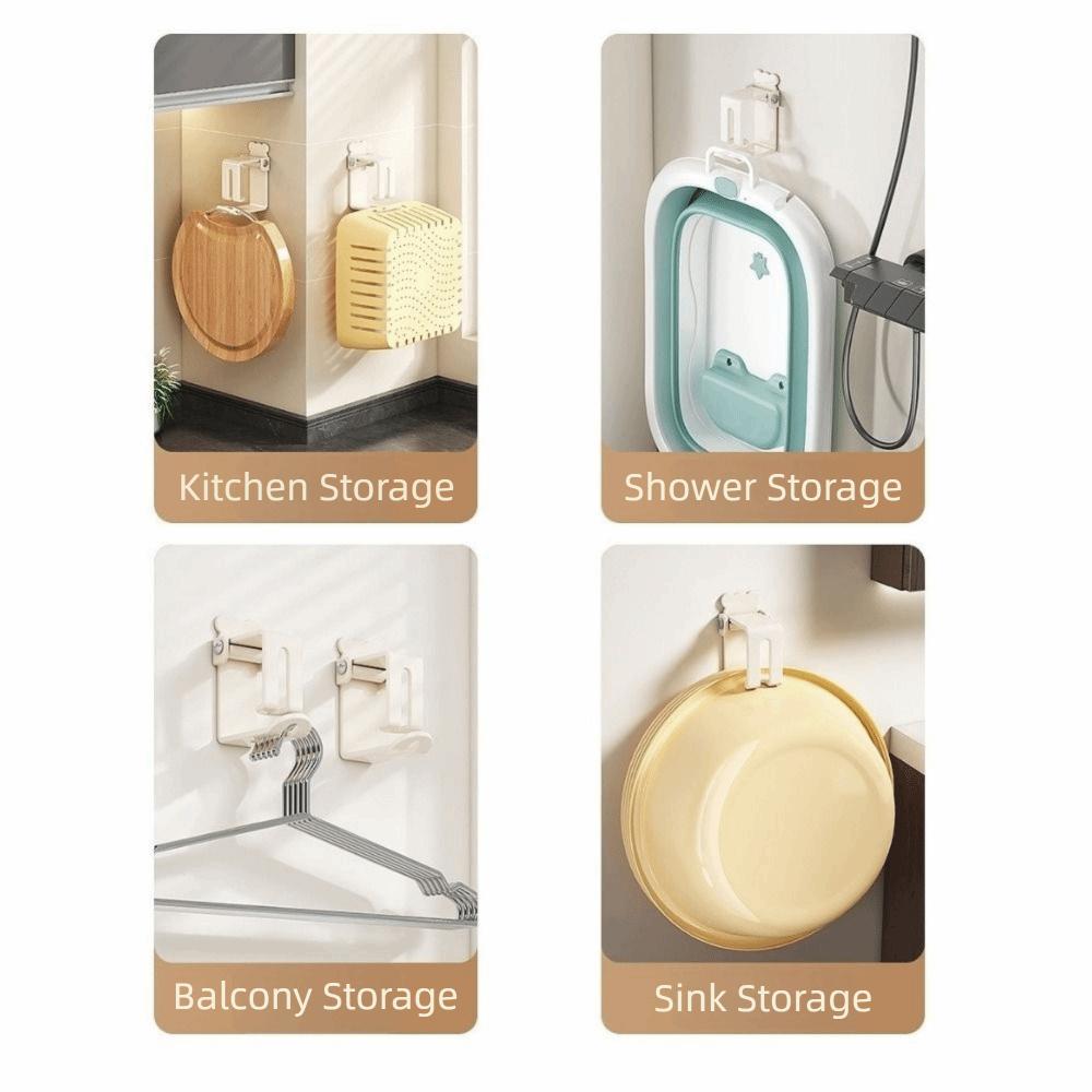 2 Pieces Wall Mounted Basin Storage Rack Punch-Free Wash Basin Holder Washbasin Organizer  Bathroom