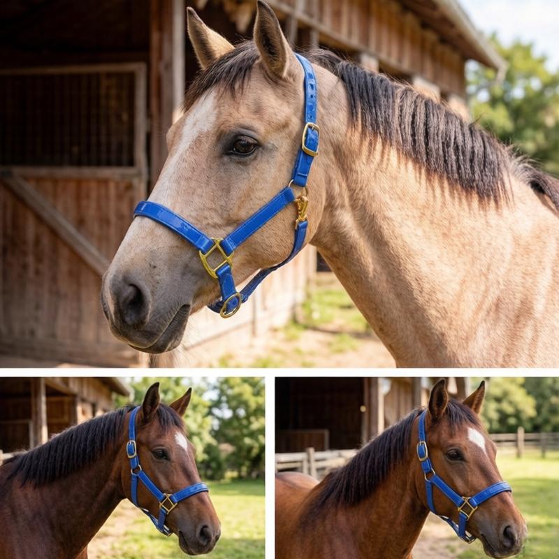 Smell Frees Equestrians Horse Headstall Bridle With Golden Buckles Smooth Soft Leather Surfaces For Effortless Cleaning