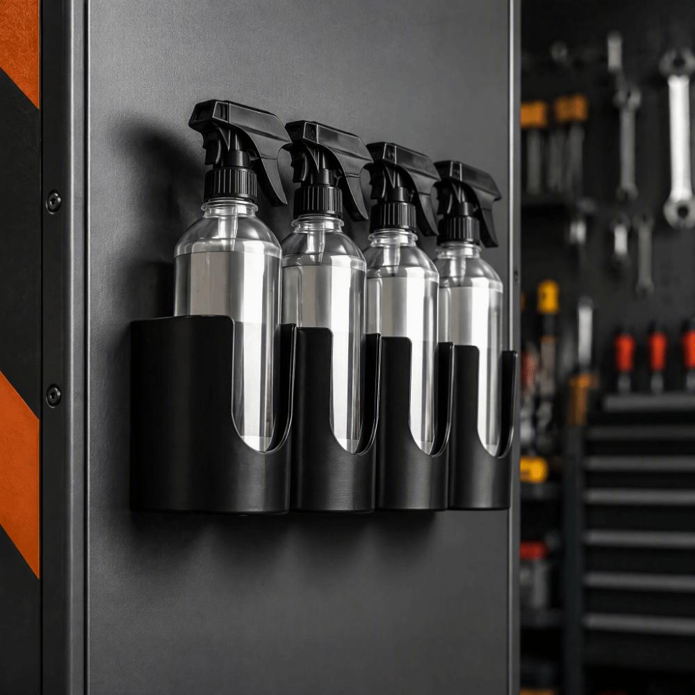 4 Slots Spray Can Holder Wall Mounted Aerosol Can Holder Practical Caulk Tube Organizer for Garage