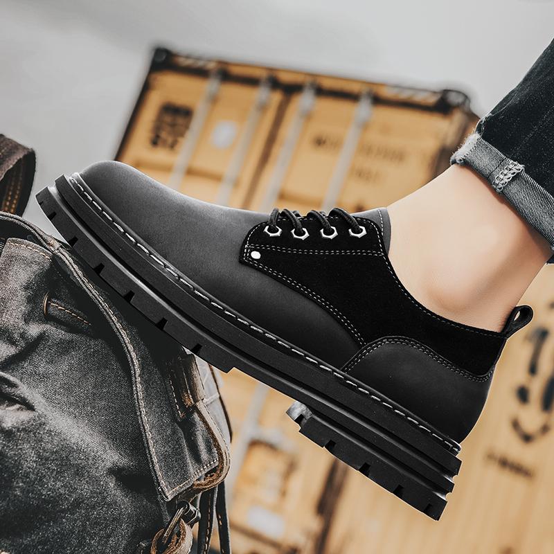 Повседневные мужские туфли дерби на толстой подошве. Модный и универсальный стиль. Для отдыха на открытом воздухе, для деловых вечеринок, для офиса, для молодежи и взрослых.