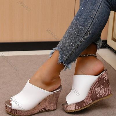 Женские босоножки на танкетке, туфли на высоком каблуке, модные летние сандалии на платформе, цветные блоки, для улицы, гладиаторы, женские шлепанцы