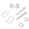 Plastic Bolts Toilet Hinge Screws White 2*Washers 6cm Screw