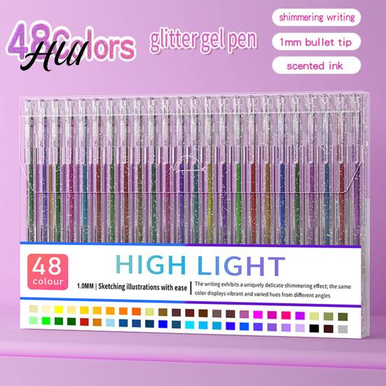 Adult Coloring Book Pens Glitter Gel Pen Set Smooth Writing Colored Drawing Portable Journaling Crafting Doodling for Adults School Supplies