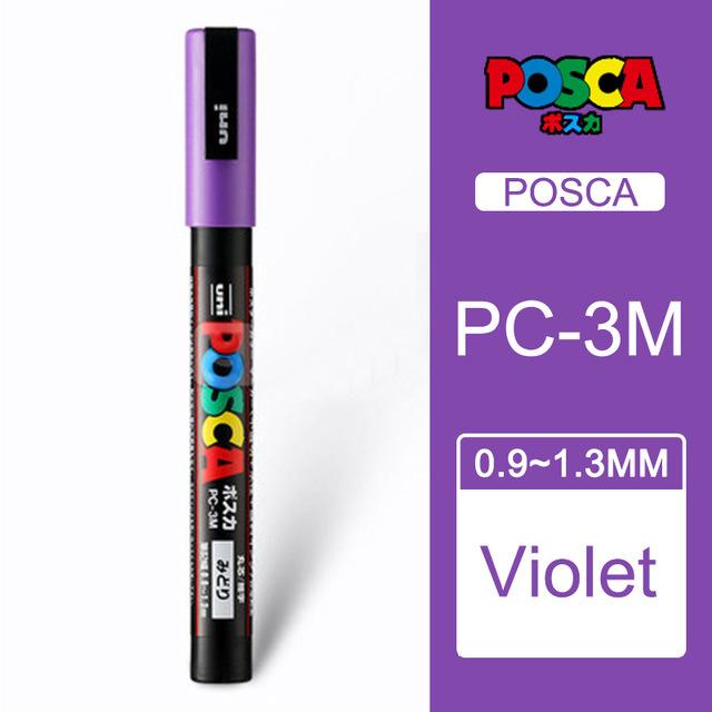 Маркер-краска Uni POSCA, 39 цветов PC-5M/44 PC-3M/36 PC-1M, Акриловые маркеры для рисования по камню, граффити, Художественные принадлежности