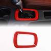 Red ABS Interior Gear Shift Frame Cover Trim For Toyota Hilux 2015-