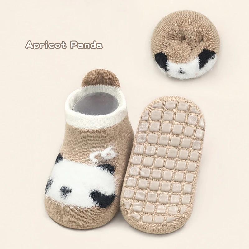 0-5Y Kids Winter Thicken Socks Baby Skidproof Floor Socks Boy Girls Cartoon Cotton Terry Warm Non-Slip Newborn Tube Socks Autumn