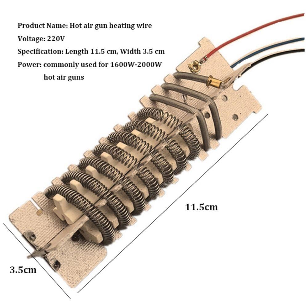 1600W ~2000W Metal Heating Core 220V Plastic Welding Tool Accessories New Hot Air Hair Dryer