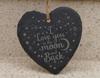 Darling Souvenir MADE WITH LOVE I Love To The Moon And Back Выгравированное сердце Шифер Висячие украшения для рождественской елки со строкой Персонализированные