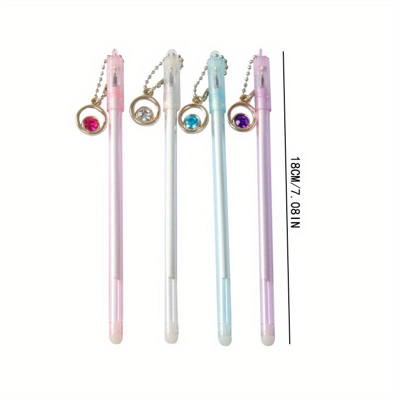 Школьный сезон 10 шт. 0,5 мм креативная ручка с подвеской в виде кольца и имитации драгоценного камня, маленькая свежая подвеска, гелевая ручка, офисные канцелярские товары, ручка для подписи на водной основе