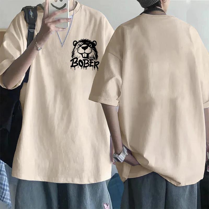 Мультяшная футболка Bobr Kurwa для женщин, забавные топы, уличная одежда Kurwa Bober Harajuku Y2k, футболка с карманом, модная манга-футболка