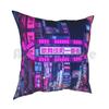 Kabukicho GateVertical Pillow Case Printed Home Soft Throw Pillow Shinjuku Pink Jewel Aesthetic Taxi Urban Neon Night