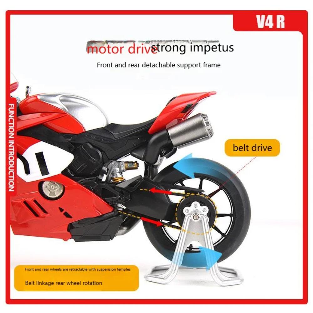 1/9 Ducati Panigale V4R Высокопроизводительный Супербайк Металлический Литой Модель Мотоцикла Высокая Симуляция Коллекционная Детская Игрушка