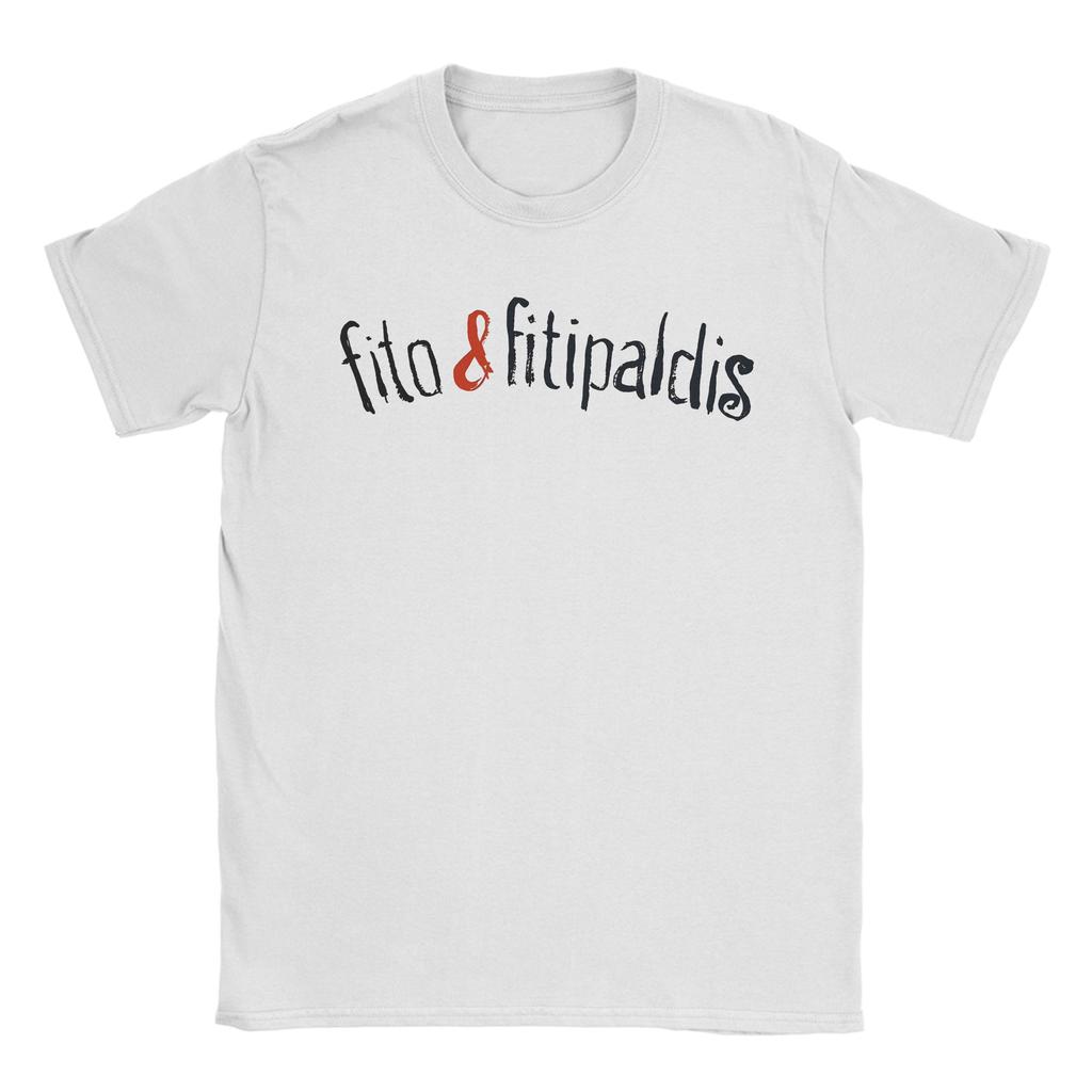 Унисекс Fitos Fitipaldis Группа Группа Рок Испанские Футболки Хлопковая Одежда Модные Футболки с Коротким Рукавом и Круглым Вырезом Классическая Футболка