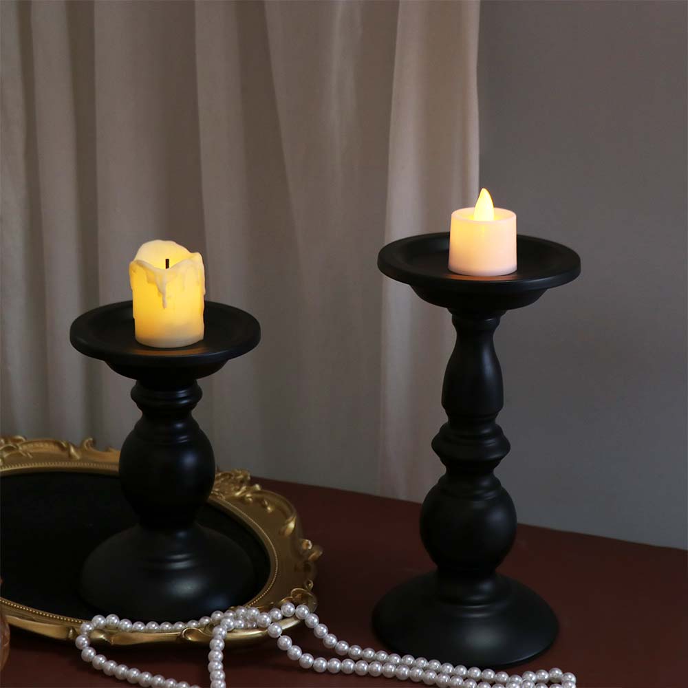 Black Vintage Candlestick Iron Art Candle Stand Creative Candelabra  Banquet Dinning Table