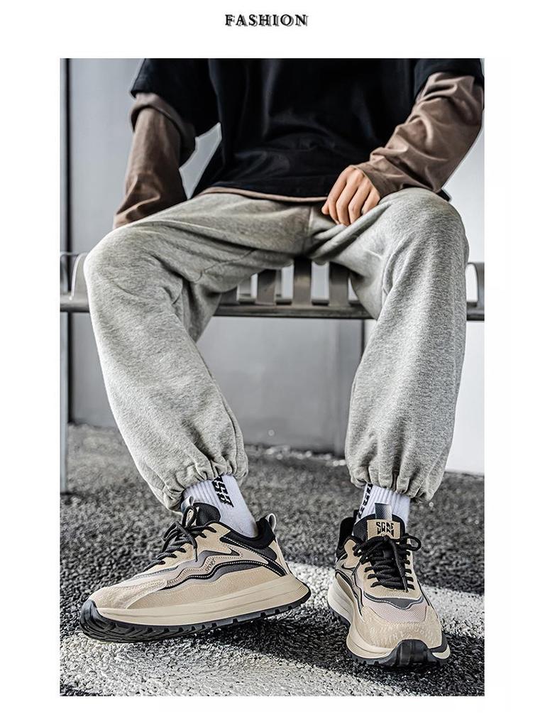 Мужские модные сетчатые кроссовки Осень 2025 - Универсальные, дышащие, без запаха, повседневные туфли.