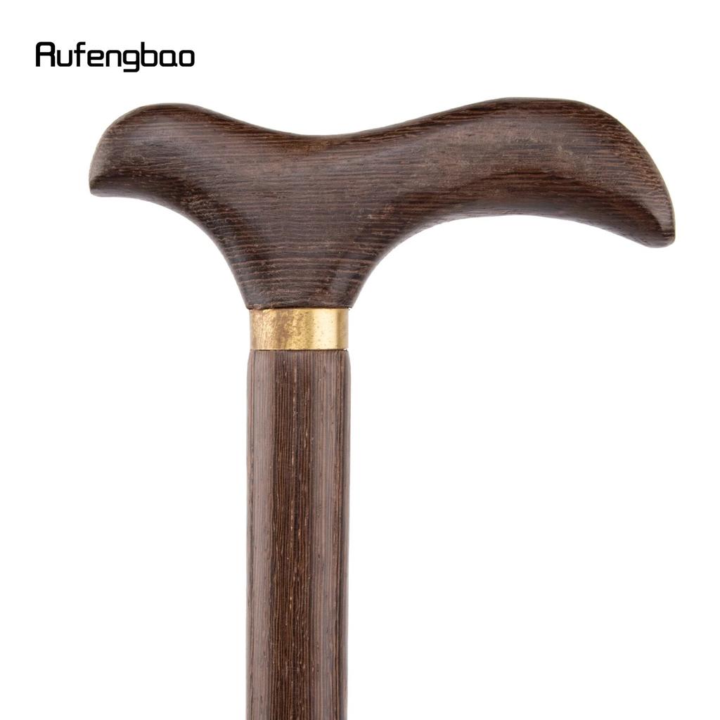 Yellow Wooden Traditional Single Joint Walking Stick Decorative Cospaly Party Wood Walking Cane Halloween Mace Wand Crosier 97cm
